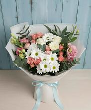 Букет цветов из:  Розы, Лизиантусы и Хризантемы #REPLACE_PRED# Черкесске