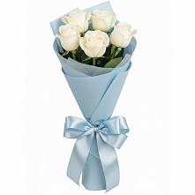 Букет 5 Белых роз Проуд #REPLACE_PRED# Черкесске
