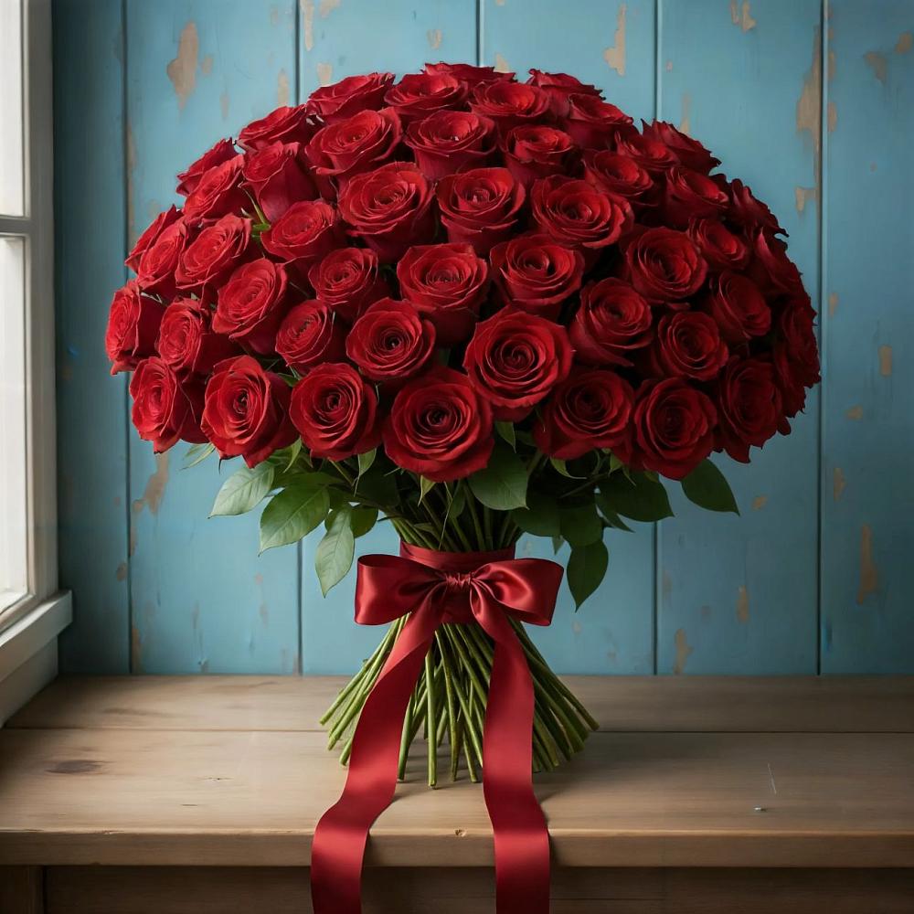 Букет Красные розы Блэк Меджик в Черкесске