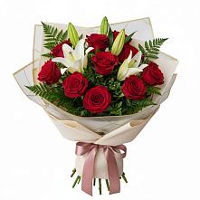 Букет цветов из:  Лилии и Розы в Черкесске