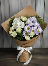 Букет цветов из:  Хризантемы и Розы в Черкесске