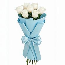 Букет 7 белых роз Проуд в Черкесске