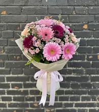 Букет цветов из:  Герберы и Хризантемы в Черкесске
