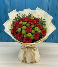 Букет цветов из:  Розы и Хризантемы в Черкесске