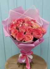 Букет 15 Розовых роз Равель в Черкесске