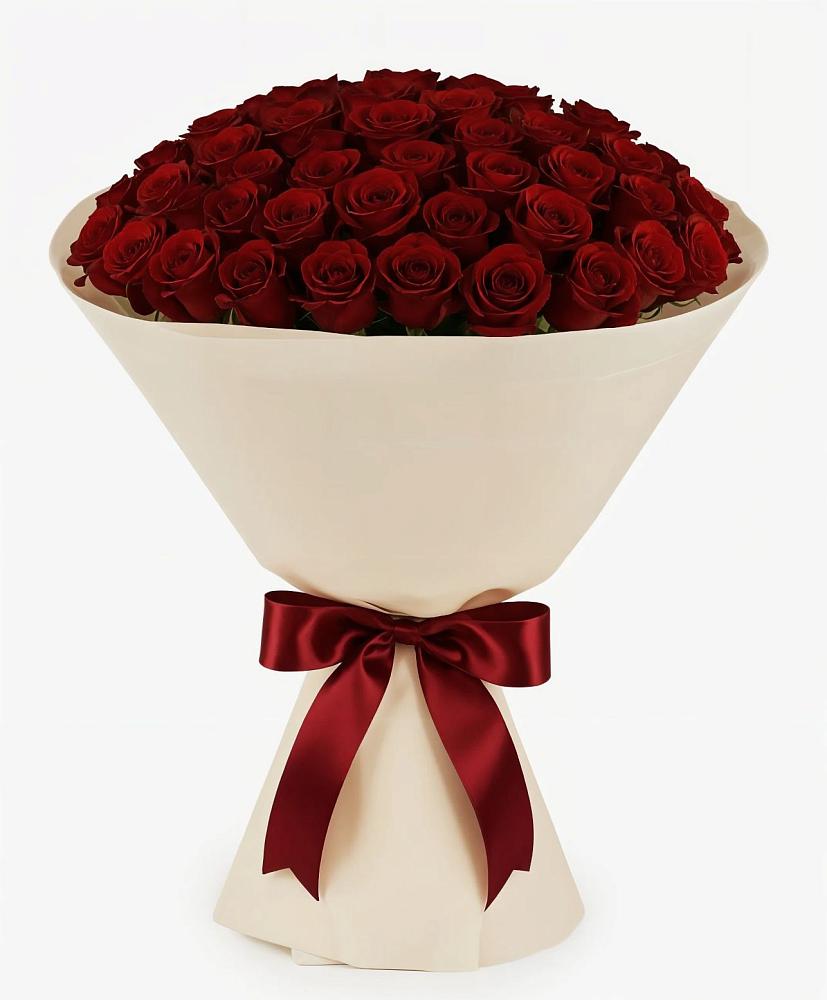 Букет 101 Бордовая роза Блэк Бакарра в Черкесске